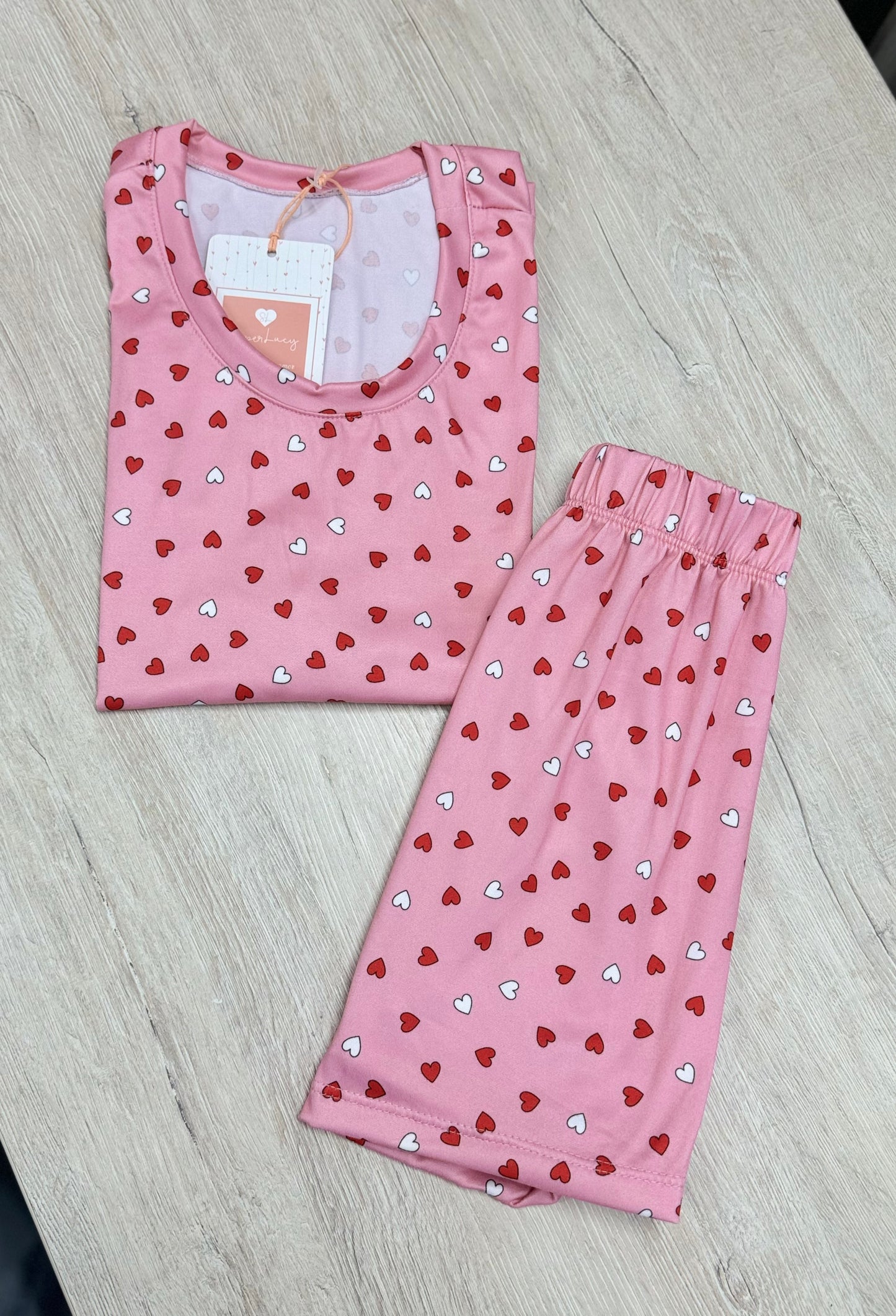 Pijama corazoncitos short