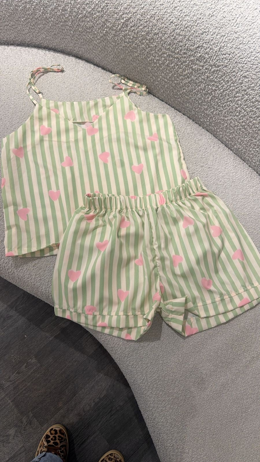 Set rayas corazones