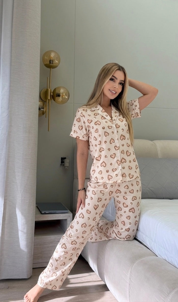 Corazones print pantalón